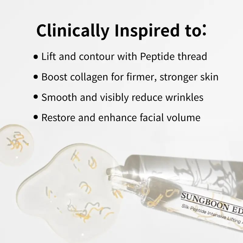 🔥Limited Promotion Only $16.99 ✨Silk Lifting Peptide Ampoule: Korean Anti-Aging Serum for Wrinkle Care & Plumping