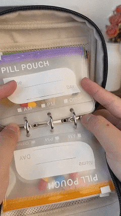 🏆Flash Sale 49% OFF💊Waterproof Pill Organizer Pouch Set – 14 Removable, Color-Coded Bags, Easy to Label & Refill💖