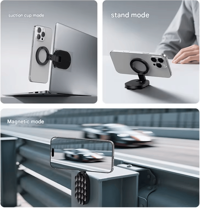 Ulanzi MA39 3-in-1 Magnetic Suction Cup Phone Mount – The Ultimate Versatile Holder for Car, Desk & More